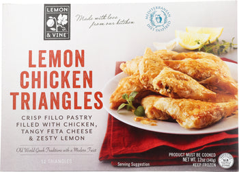 LEMON & VINE: Lemon Chicken Triangles, 12 oz