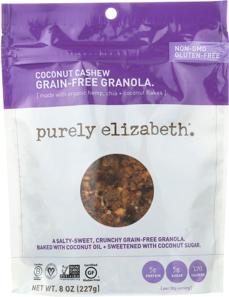 PURELY ELIZABETH: Grain Free Granola Coconut Cashew, 8 oz