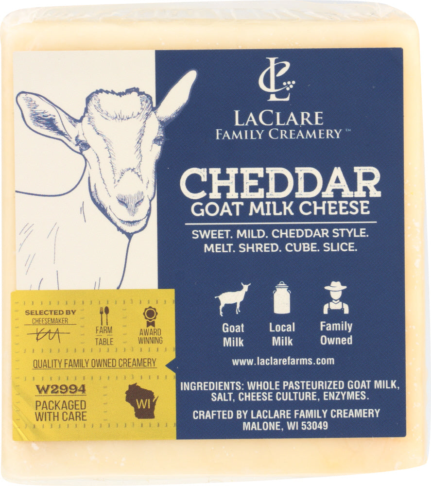 LACLARE FARMS: Cheddar Goat Milk Cheese, 6 oz