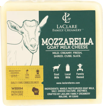 LACLARE FARMS: Cheese Goat Mozzarella With Milk, 6 oz