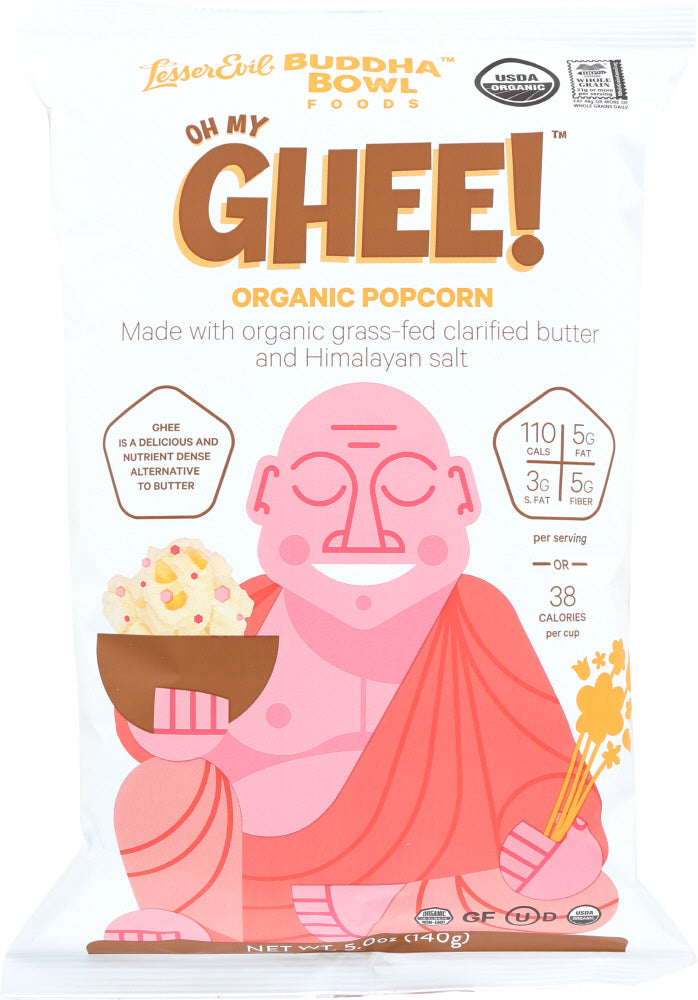 LESSER EVIL: Organic Buddha Popcorn Oh My Ghee, 5 oz