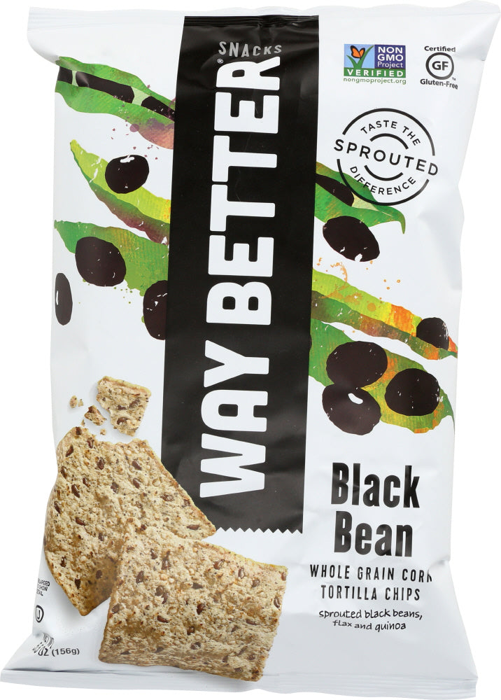 WAY BETTER SNACKS: Simply Beyond Black Bean Corn Tortilla Chips, 5.5 oz