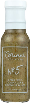 CORINES CUISINE: Sauce No. 5 Spicy Mint Coriander & Coconut Sauce, 8 oz