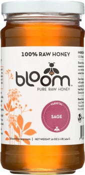 BLOOM HONEY: Raw California Sage Honey, 16 oz