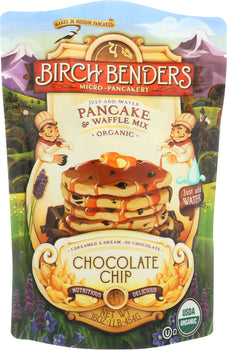 BIRCH BENDERS: Pancake & Waffle Mix Chocolate Chip, 16 oz