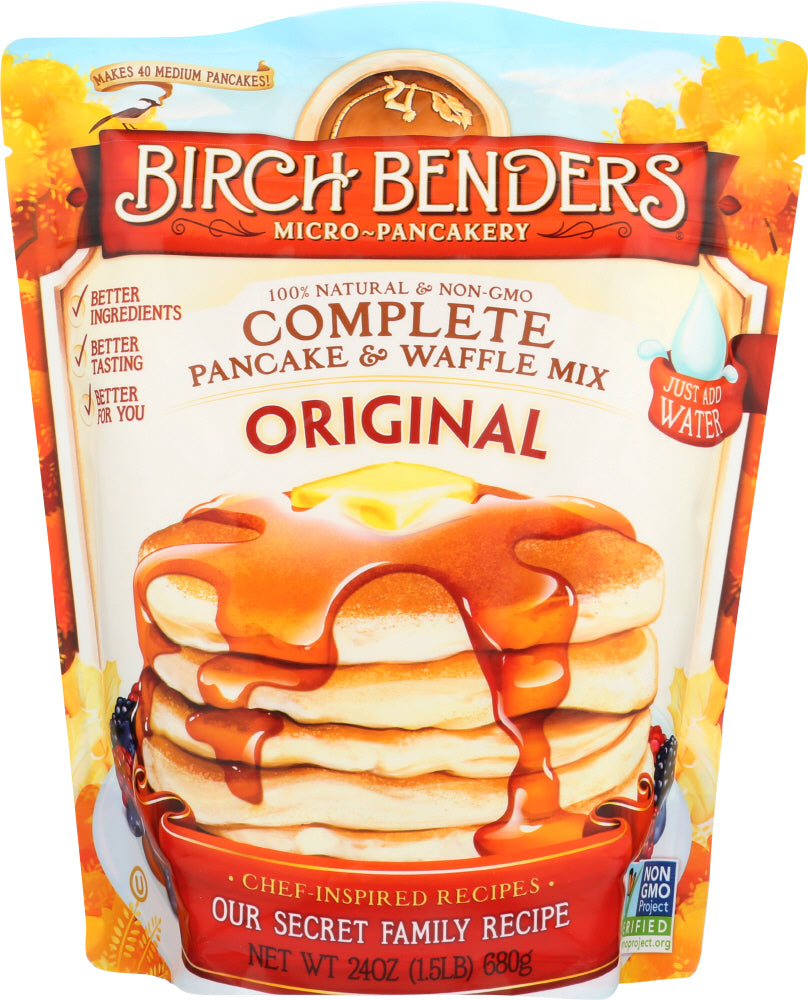 BIRCH BENDERS: Pancake Waffle Mix Original, 24 oz