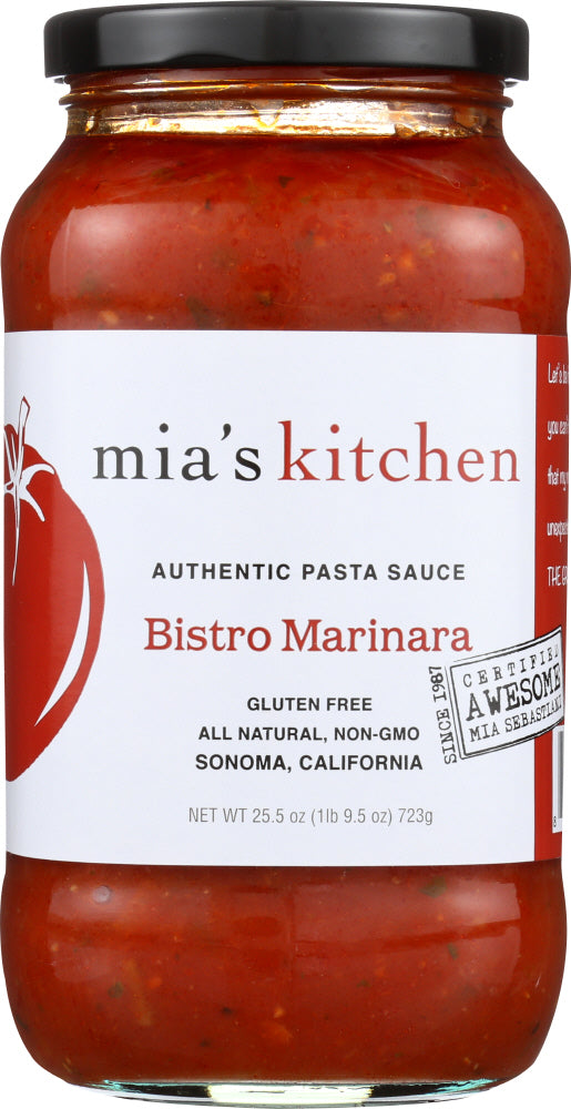 MIA'S KITCHEN: All Natural Authentic Pasta Sauce Bistro Marinara, 25.5 oz