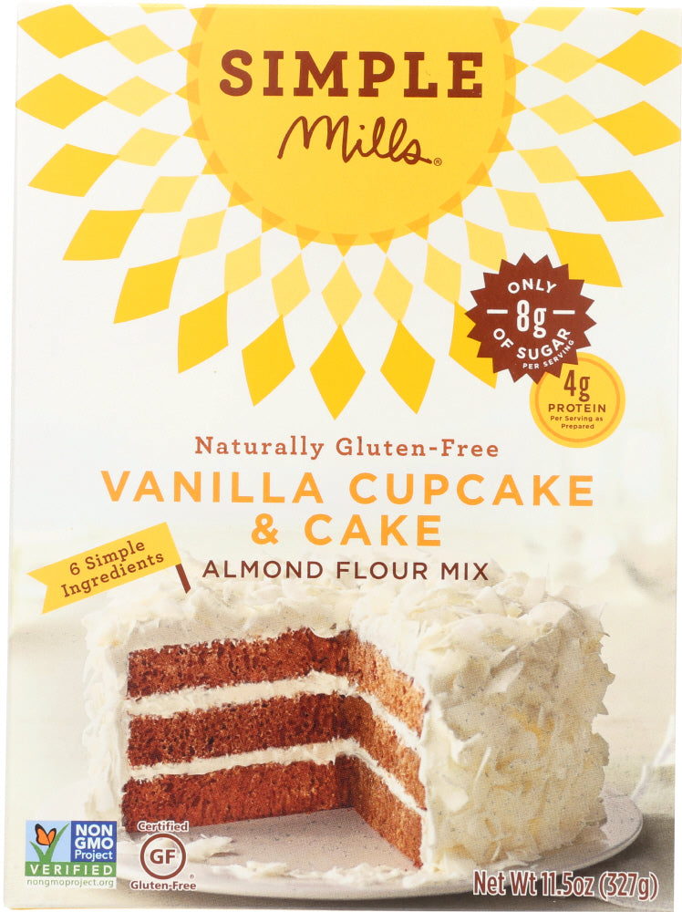 SIMPLE MILLS: Vanilla Cupcake & Cake Mix, 11.5 oz