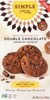 SIMPLE MILLS: Crunchy Double Chocolate Cookies, 5.5 oz