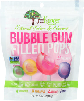 TREE HUGGER: Bubble Gum Filled Pops, 5.07 oz