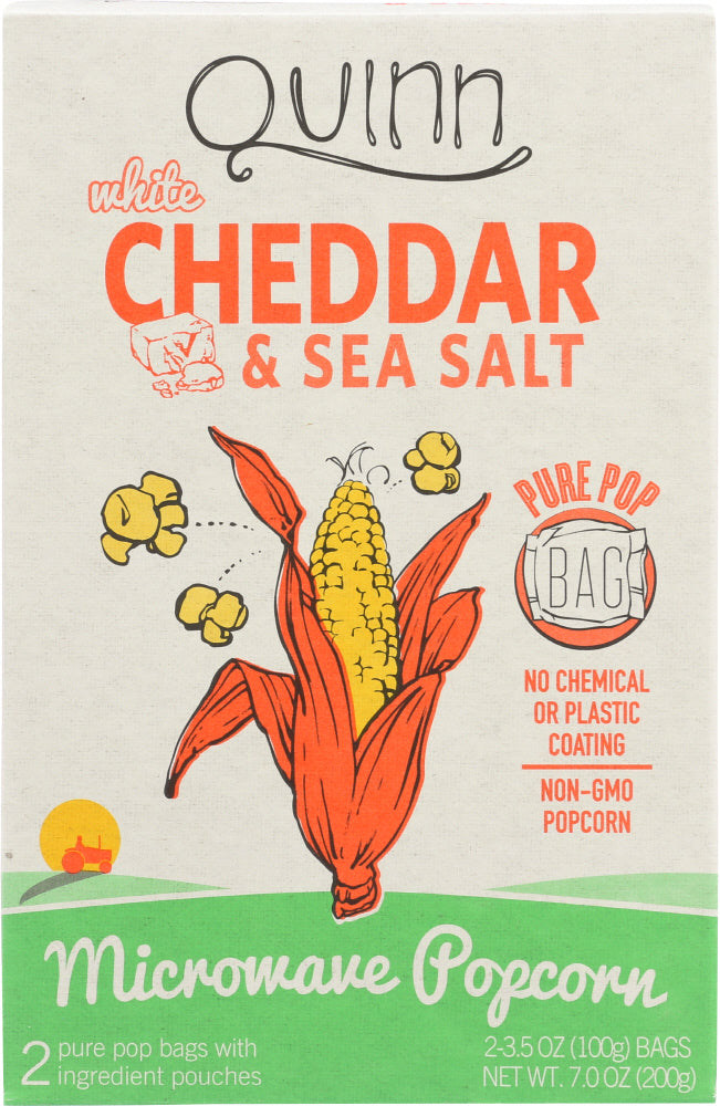 QUINN: White Cheddar & Sea Salt Popcorn, 7 oz