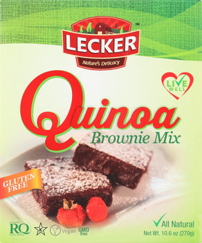 LECKER: Mix Brownie Quinoa Natural, 10.6 oz