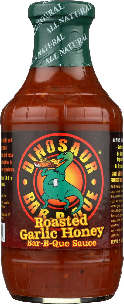 DINOSAUR: Sauce Honey Bar-B-Que Roasted Garlic, 19 oz