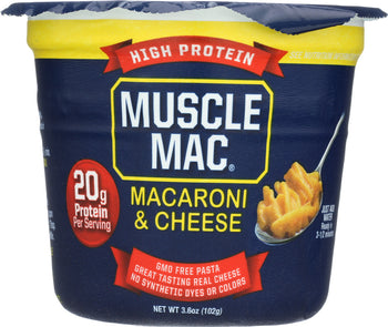 MUSCLE MAC: Macaroni and Cheese Microwave Cup, 3.6 oz