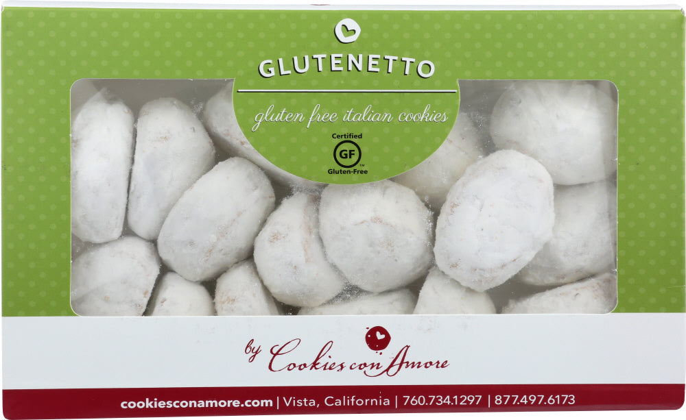 GLUTENETTO: Gluten-Free Wedding Cookies Boxed, 5 oz