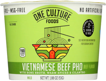 ONE CULTURE FOODS: Vietnamese Beef Pho Noodle, 1.88 oz