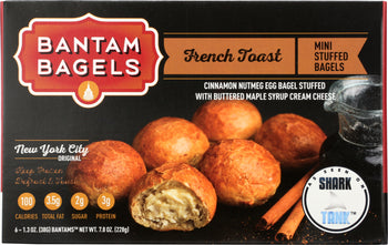 BANTAM BAGELS: French Toast Mini Stuffed Bagels, 7.8 oz