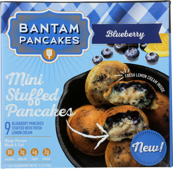 BANTAM PANCAKES: Blueberry Mini Stuffed Pancakes, 11.7 oz