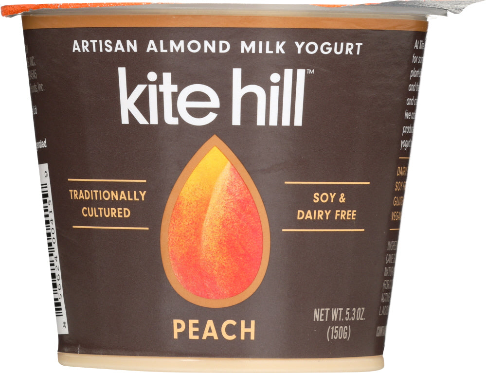 KITE HILL: Almond Milk Peach Yogurt, 5.3 oz