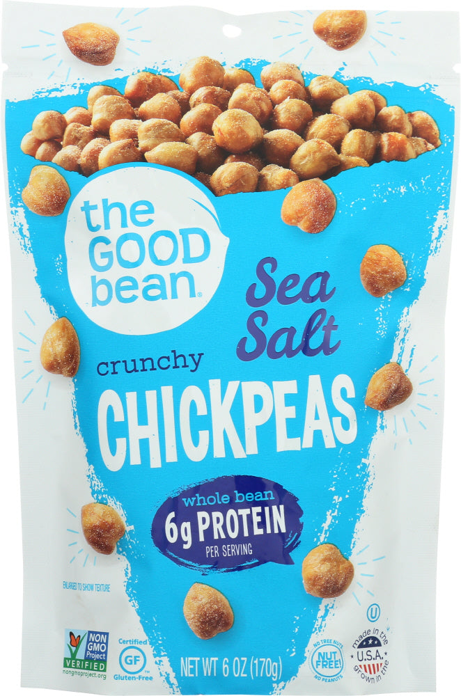 THE GOOD BEAN: Crispy Crunchy Chickpeas Sea Salt, 6 oz