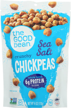 THE GOOD BEAN: Crispy Crunchy Chickpeas Sea Salt, 6 oz