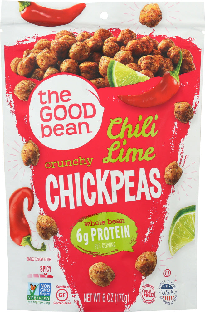 THE GOOD BEAN: Crispy Crunchy Chickpeas Smoky Chili And Lime, 6 oz