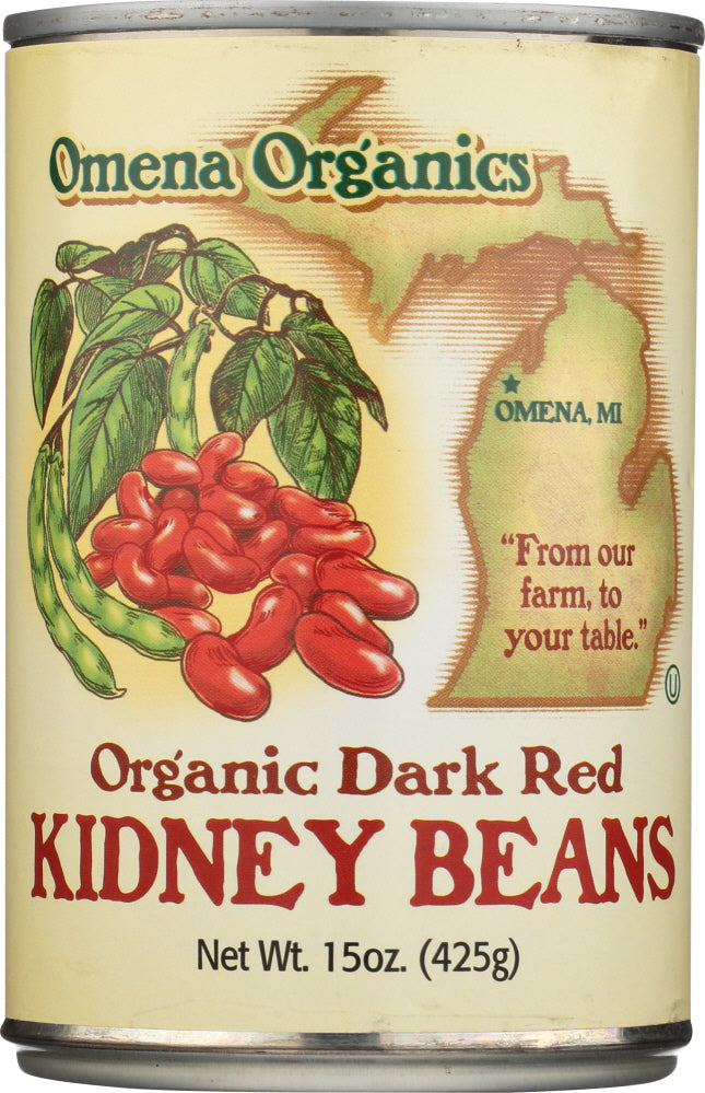 OMENA ORGANICS: Beans Kidney Dark Red Organic, 15 oz