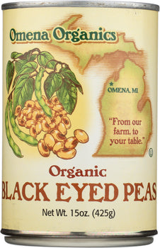 OMENA ORGANICS: Peas Black Eyed Canned Organic, 15 oz