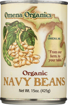 OMENA ORGANICS: Beans Navy Canned Organic, 15 oz