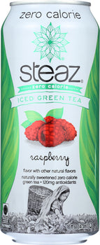 STEAZ: Zero Calorie Iced Green Tea Raspberry, 16 Oz