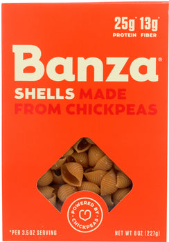 BANZA: Shells Chickpea Pasta, 8 oz