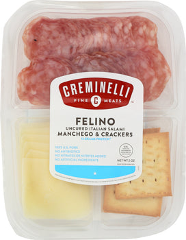 CREMINELLI FINE MEATS: Manchego & Crackers Felino Snack, 2 oz