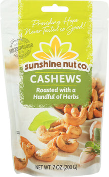 SUNSHINE NUT COMPANY: Cashews Roasted Herb, 7 oz