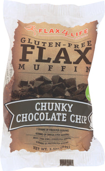 FLAX4LIFE: Gluten Free Flax Muffins Chunky Chocolate Chip Single, 3.5 oz