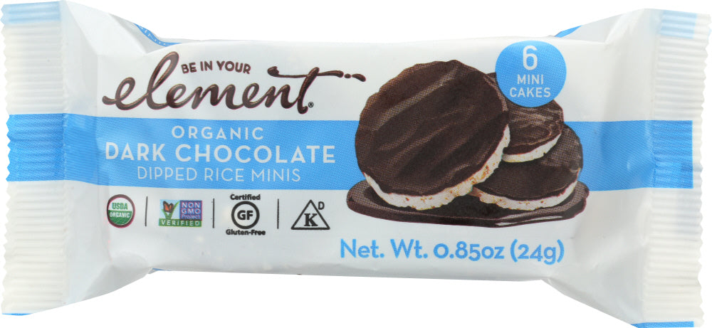 ELEMENT SNACKS: Organic Dark Chocolate Dipped Rice Minis, 0.85 oz