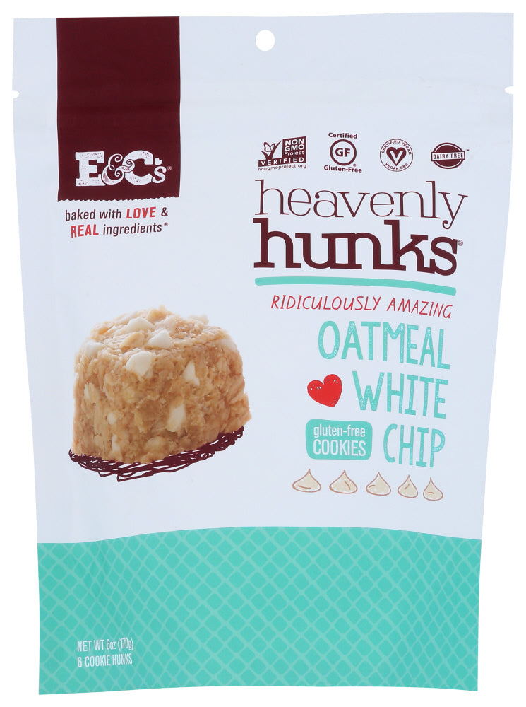 E&CS SNACKS: Oatmeal White Chip Heavenly Hunk Cookie, 6 oz