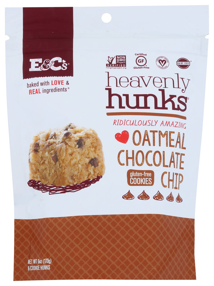 E&CS SNACKS: Oatmeal Chocolate Chip Heavenly Hunk Cookie, 6 oz