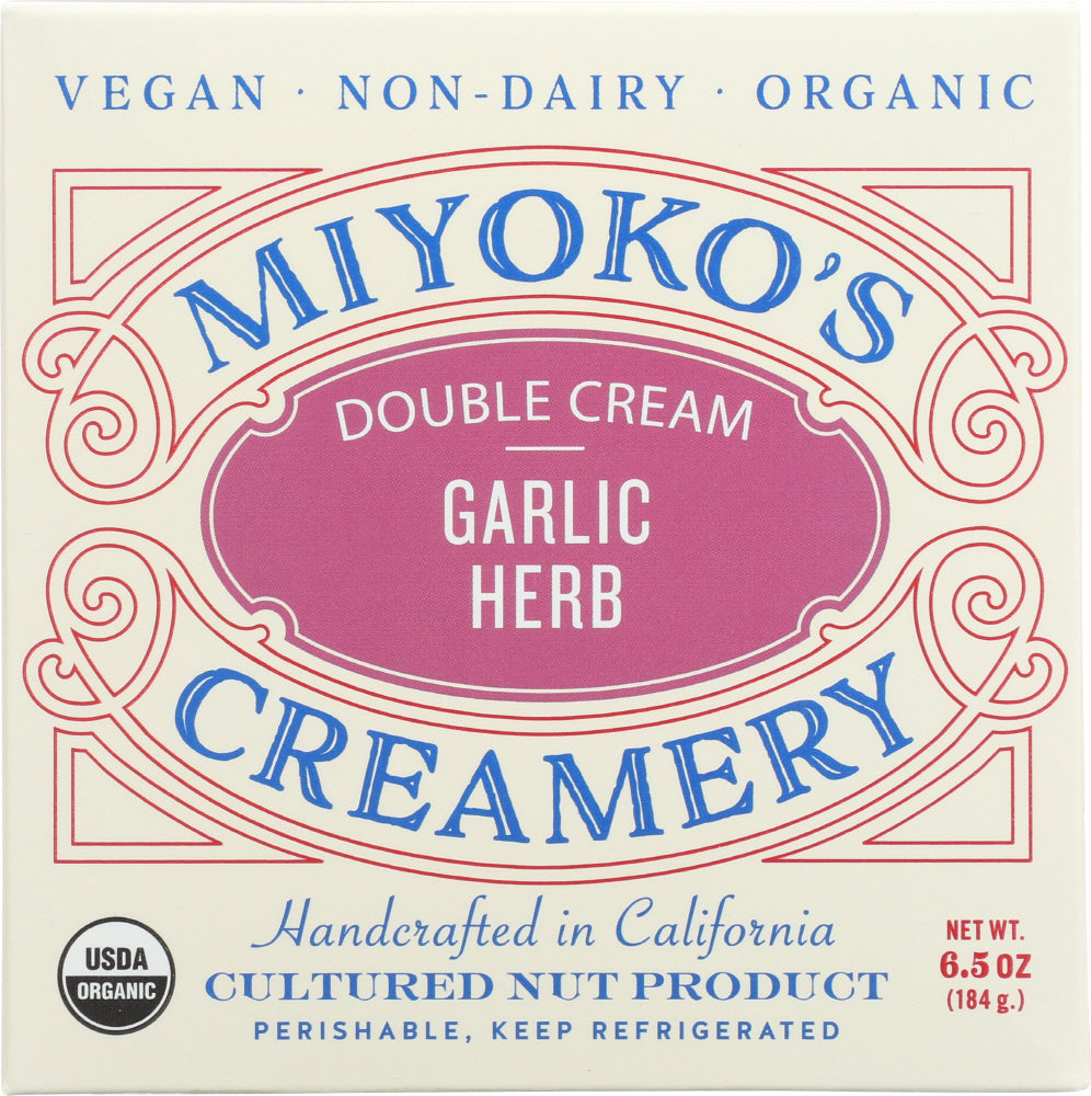 MIYOKO'S CREAMERY: Double Cream Garlic Herb, 6.5 oz