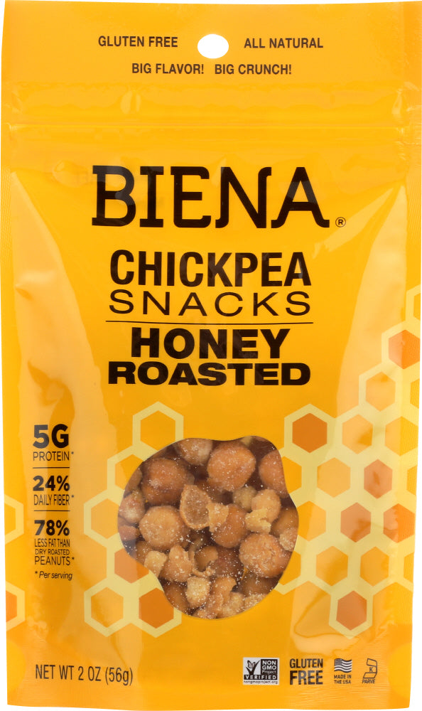 BIENA: Honey Roasted Chickpea Snacks, 2 oz