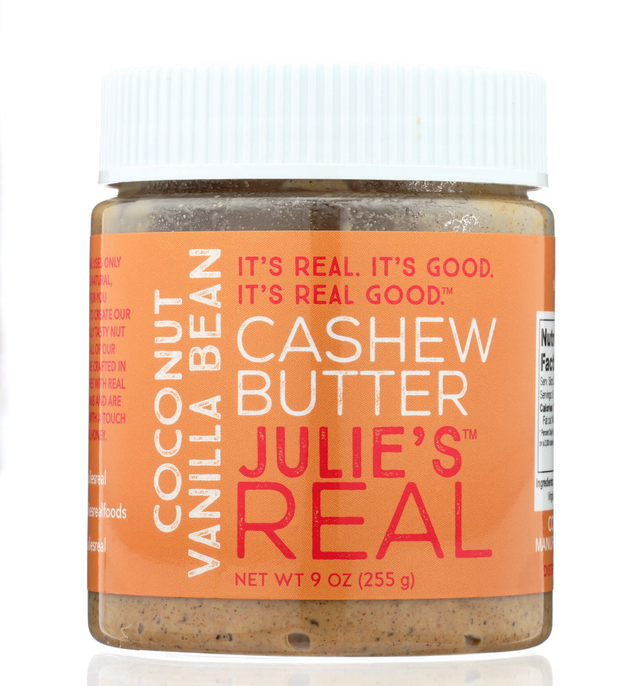 JULIES REAL: Coconut Vanilla Bean Cashew Butter, 9 oz