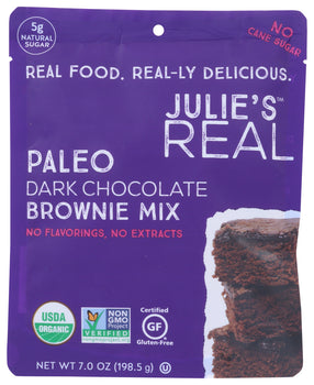 JULIES REAL: Dark Chocolate Brownie Mix, 7 oz