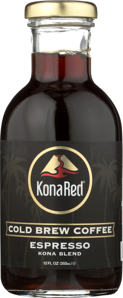 KONA RED: Cold Brew Coffee Espresso, 12 oz