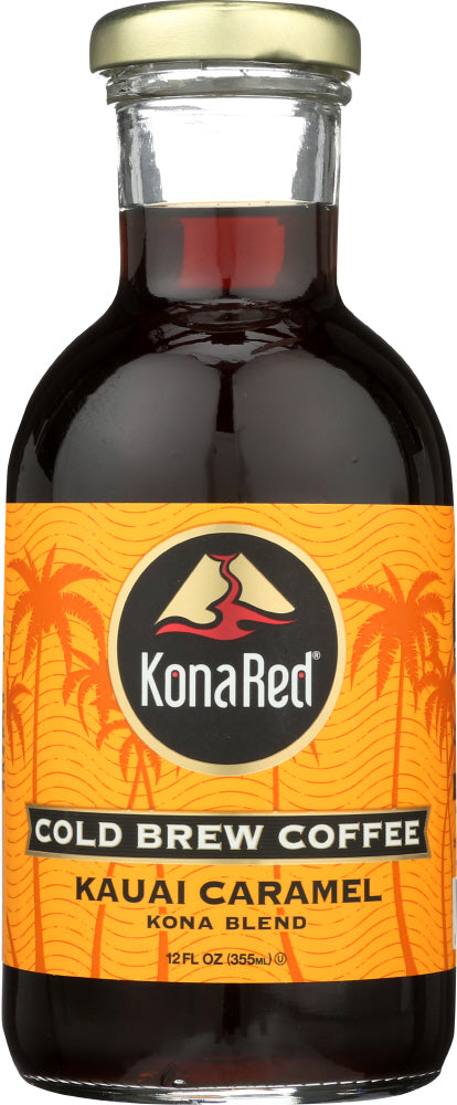 KONA RED: Cold Brew Coffee Kauai Caramel, 12 oz