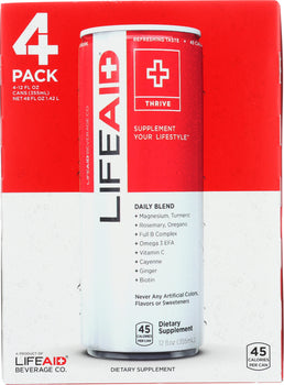 LIFEAID BEVERAGE: Lifeaid 4 pack x 12 fl oz, 48 fl oz