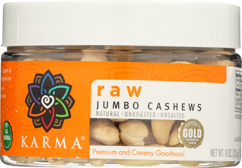 KARMA: Raw Jumbo Cashews, 8 oz