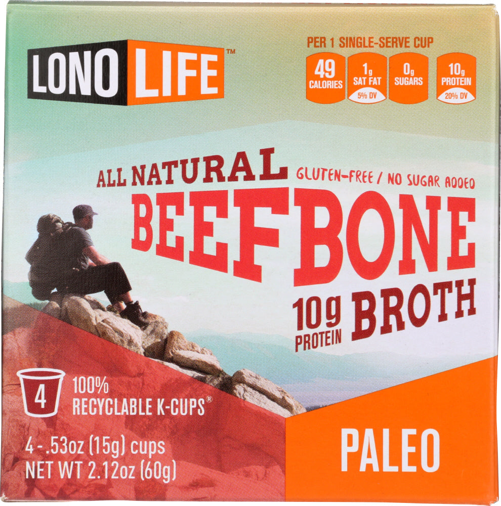 LONOLIFE: Broth Kcup Beef Bone, Pack of 4