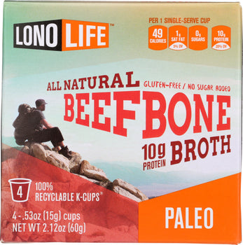 LONOLIFE: Broth Kcup Beef Bone, Pack of 4