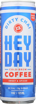 HEYDAY COLD BREW: Coffee Cold Brew Dirty Chai, 11 oz