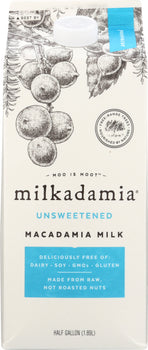 MILKADAMIA: Unsweetened Macadamia Milk, 64 oz