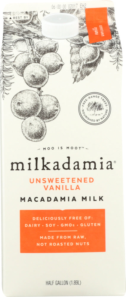 MILKADAMIA: Milkadamia Unsweetened Vanilla, 64 oz